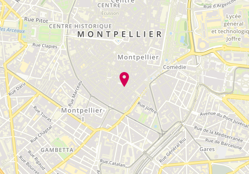Plan de 36th Avenue Montpellier magasin streetwear, sneackers, accessoires de mode, 36 Grand Rue Jean Moulin, 34000 Montpellier
