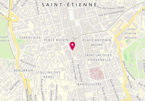 Plan de Meli By Choklate, 9 place des Ursules, 42000 Saint-Étienne