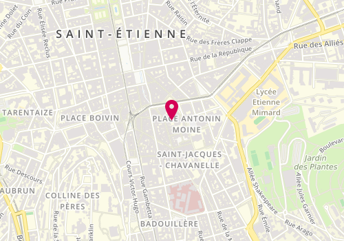Plan de Ba&Sh, 4 Rue Georges Dupré, 42000 Saint-Étienne