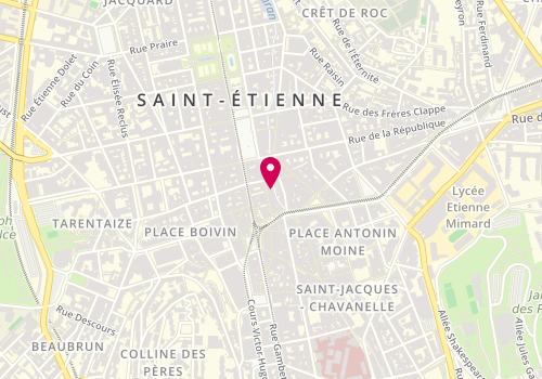 Plan de Burton, 5 Rue Alsace Lorraine, 42000 Saint-Étienne