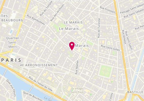 Plan de Boutique Aubade l'Art d'Aimer, 33 Rue des Francs Bourgeois, 75004 Paris